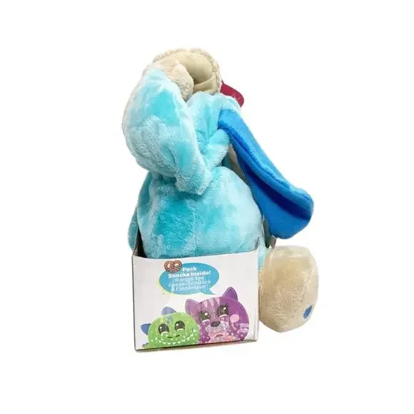 Lunch Pets Lunch Bag Snack Pouch Insulated Plush Blue Hungry Pup New - Picture 3 of 9
